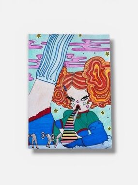 🤡 Valfré Surrealist Pop Art Mechanical Girl Print ~ 11x8 (Unframed)